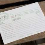 Backbuch Vorlage Elegant Rezeptkarten 10er Set Letterpress Handgedruckt