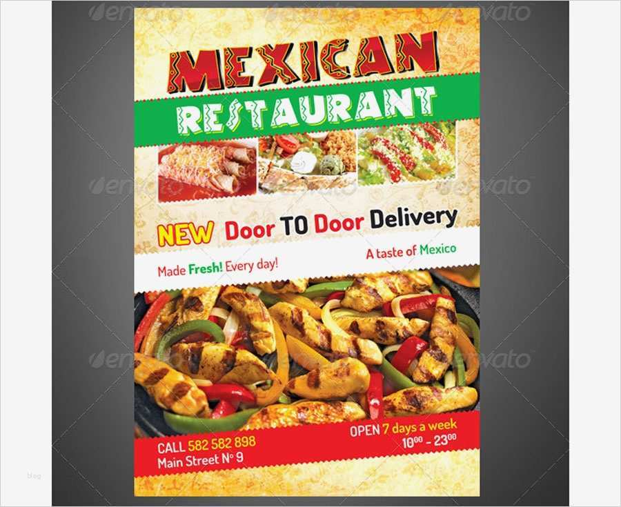 Bäckerei Flyer Vorlagen Angenehm Mexikanisches Restaurant Flyervorlage
