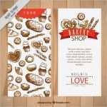 Bäckerei Flyer Vorlagen Elegant Hand Gezeichnet Aquarell Bäckerei Flyer