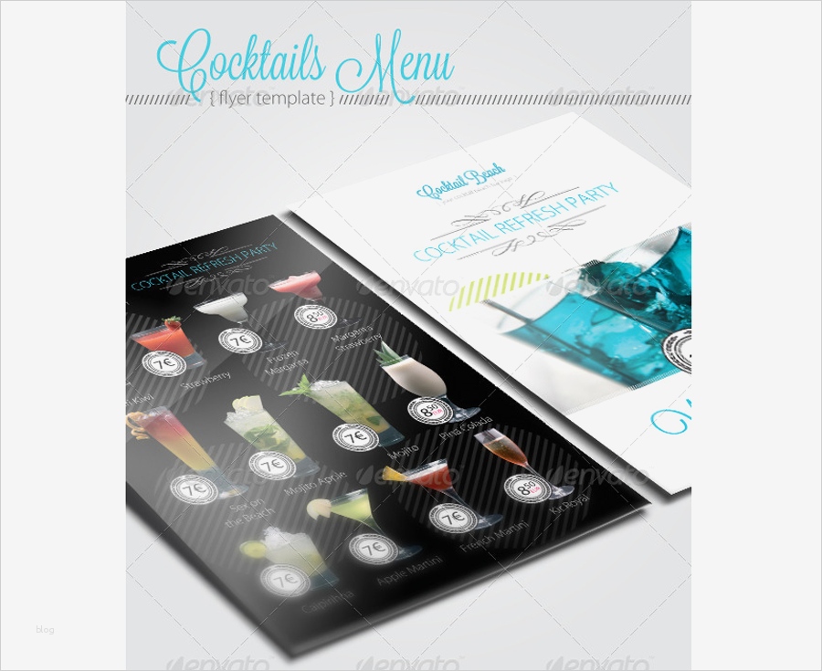 Bäckerei Flyer Vorlagen Luxus Bar Cocktailkarte Getränkekarte Vorlage
