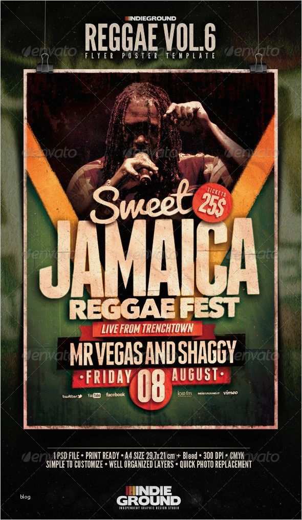 Band Flyer Vorlagen Inspiration Reggae Flyer Poster Vol 6