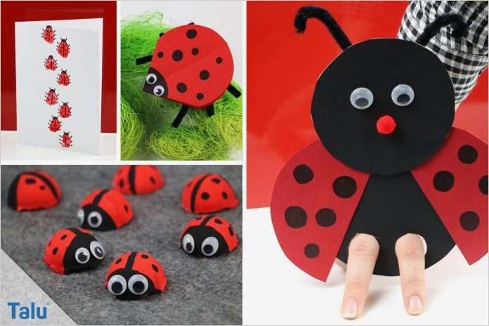 Basteln Mit Kindern Frühling Vorlagen Wunderbar Marienkäfer Basteln Mit Kindern Anleitung Mit Vorlage