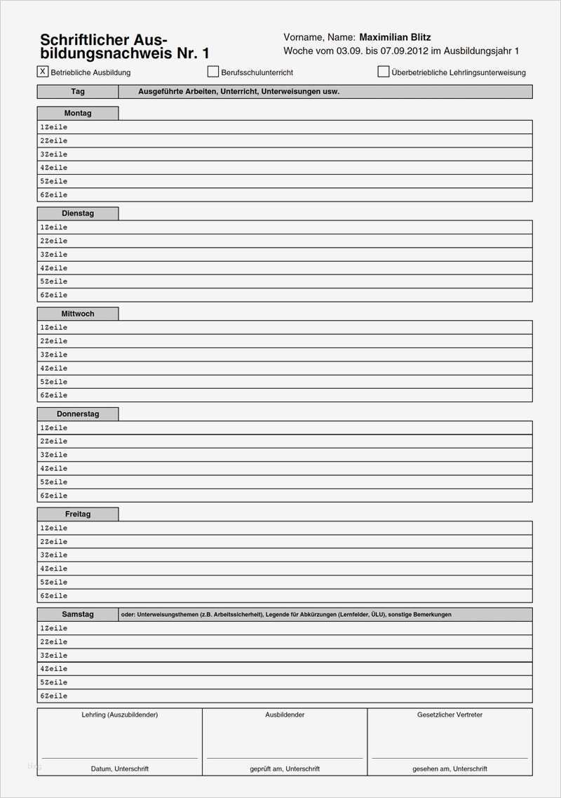 Bau Tagesbericht Vorlage Wunderbar Berichtshefte Online Ausfüllen