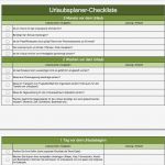 Bautagebuch Pdf Vorlage Wunderbar Urlaubsplaner Mit Checkliste
