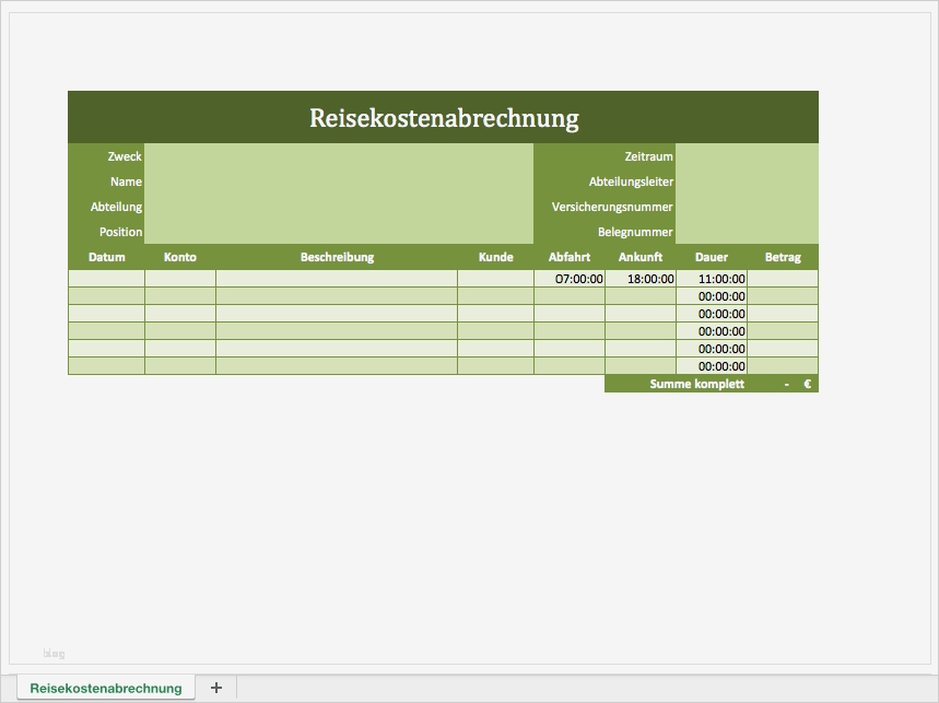 Bautagebuch Vorlage Excel Download Kostenlos Erstaunlich Reisekostenabrechnung Als Excel Vorlage