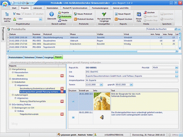 Bauzeitenplan Vorlage Bewundernswert Gripsware Pro Report software Für Perfekte