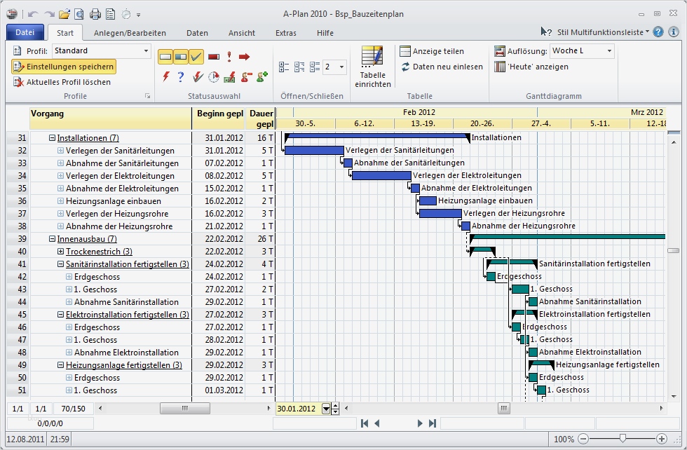 Bauzeitenplan Vorlage Luxus A Plan Projektmanagement software Screenshots