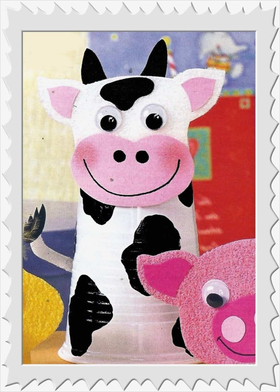 Becher Bekleben Vorlage Einzigartig Niedliche Becher Kuh Basteln Mit Kindern