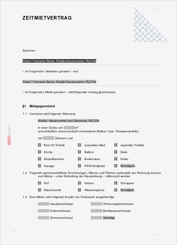 Befristeter Mietvertrag Vorlage Wunderbar Befristeter Mietvertrag Zeitmietvertrag Muster Vorlage