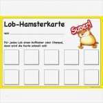 Belohnungstabelle Kinder Vorlage Beste Lob Hamsterkarte Das Belobigungssystem Günstig Online