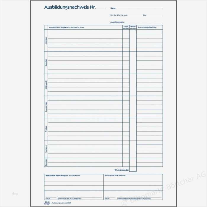 Berichtsheft Koch Vorlage Best Of Ausbildungsnachweis Ihk Vorlage – Kostenlos Vorlagen