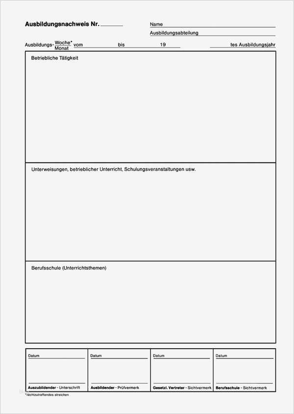 Berichtsheft Koch Vorlage Inspiration Ausbildungsnachweis Ihk Vorlage – Kostenlos Vorlagen