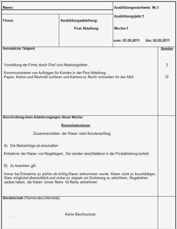 Berichtsheft Vorlage Einzelhandel Neu Berichtsheft Einzelhandel Muster