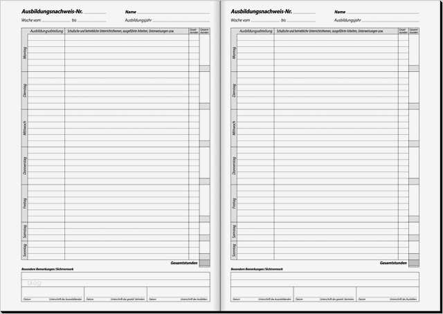 Berichtsheft Vorlage Einzelhandel Schönste Berichtsheft Ausbildungs Nachweis A4 Täglich 28bl
