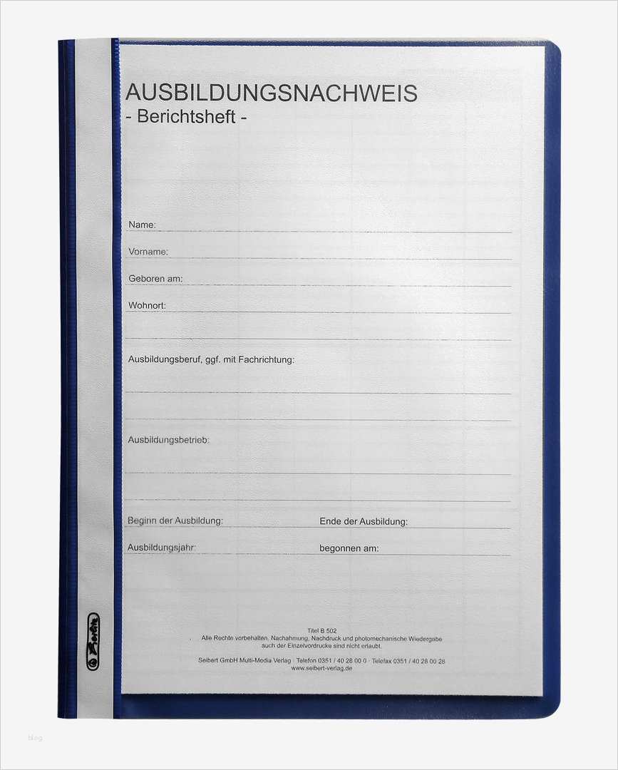 Berichtsheft Vorlage Ihk Download Cool Ausbildungsnachweis Block Tägliche Berichte Seibert Verlag