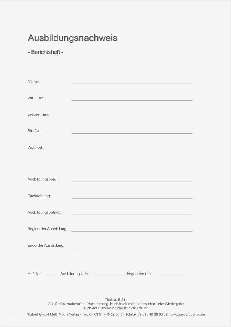 Berichtsheft Vorlage Ihk Download Cool Berichtsheft Für 7 Tage Woche Gastronomie Seibert