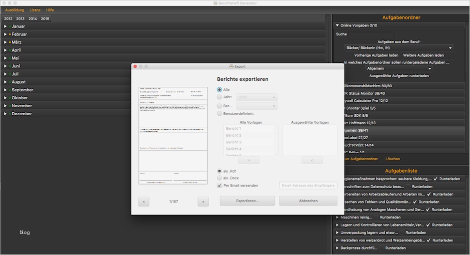 Berichtsheft Vorlage Inspiration Berichtsheft Generator Ausbildungsnachweis software
