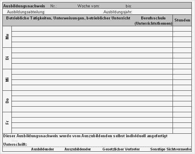 Berichtsheft Vorlage Online Schönste 40 Frisch Bilder Berichtsheft Vorlage Ihk