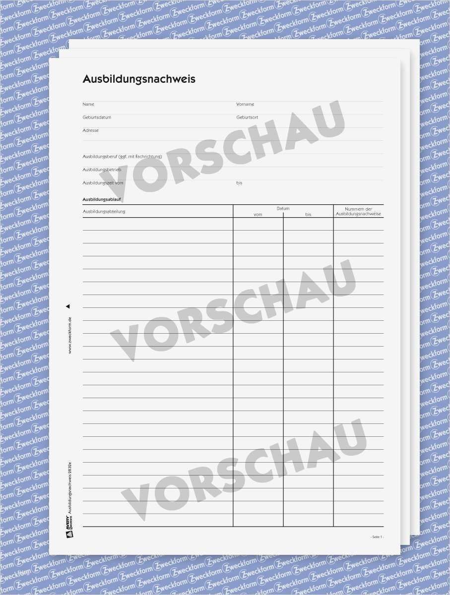 Berichtsheft Vorlage Online Wunderbar Vordruck Für Ausbildungsnachweis Zum Download