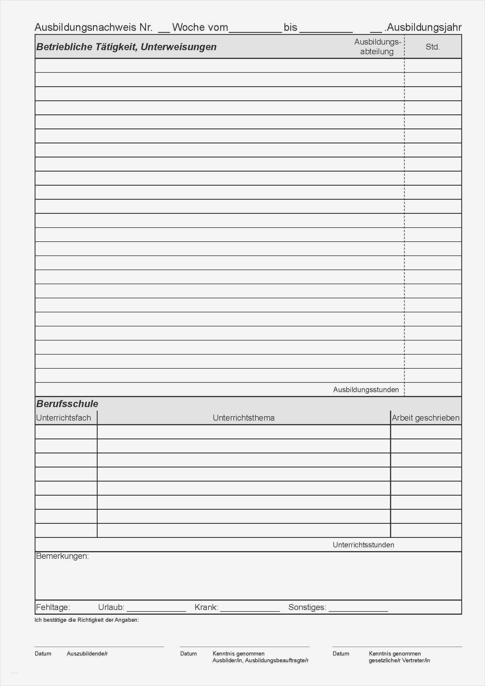 Berichtsheft Vorlage Pdf Beste Fantastisch Tagesbericht Vorlage Galerie