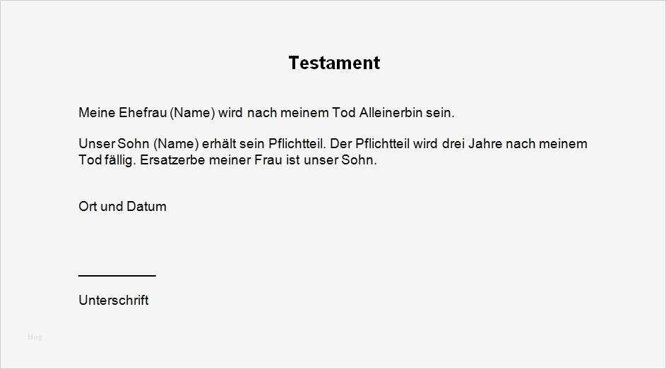 Berliner Testament Vorlage Erstaunlich Vorlage Berliner Testament – Vorlagen 1001