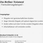 Berliner Testament Vorlage Kostenlos Inspiration Muster Testamente Das Berliner Testament