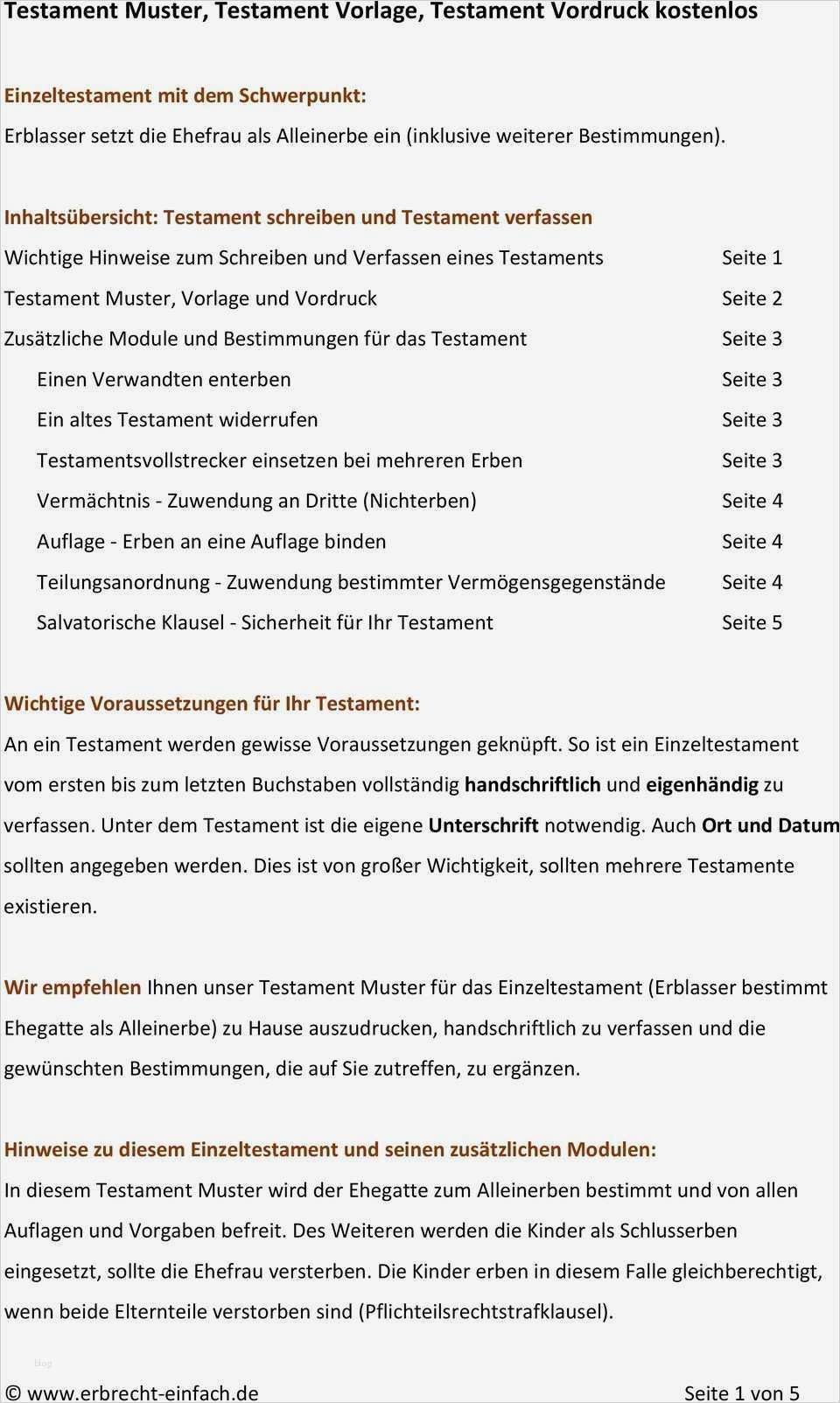 Berliner Testament Vorlage Kostenlos Pdf Inspiration Berliner Testament Vorlage Kostenlos Pdf Inspiration
