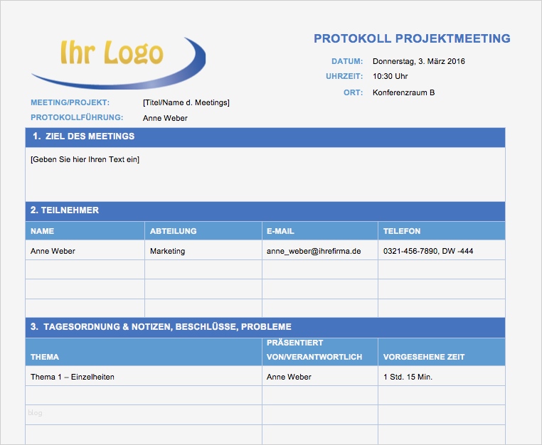 Besprechungsprotokoll Vorlage Word 2010 Beste Kostenlose Protokollvorlagen Für Microsoft Word