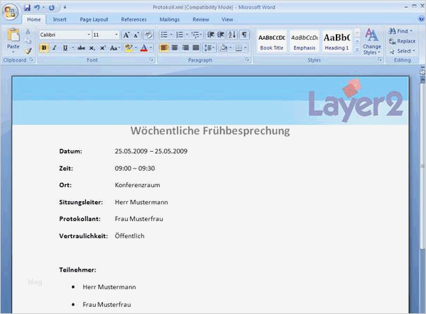 Besprechungsprotokoll Vorlage Word 2010 Schönste Besprechungen Erfolgreicher organisieren Und