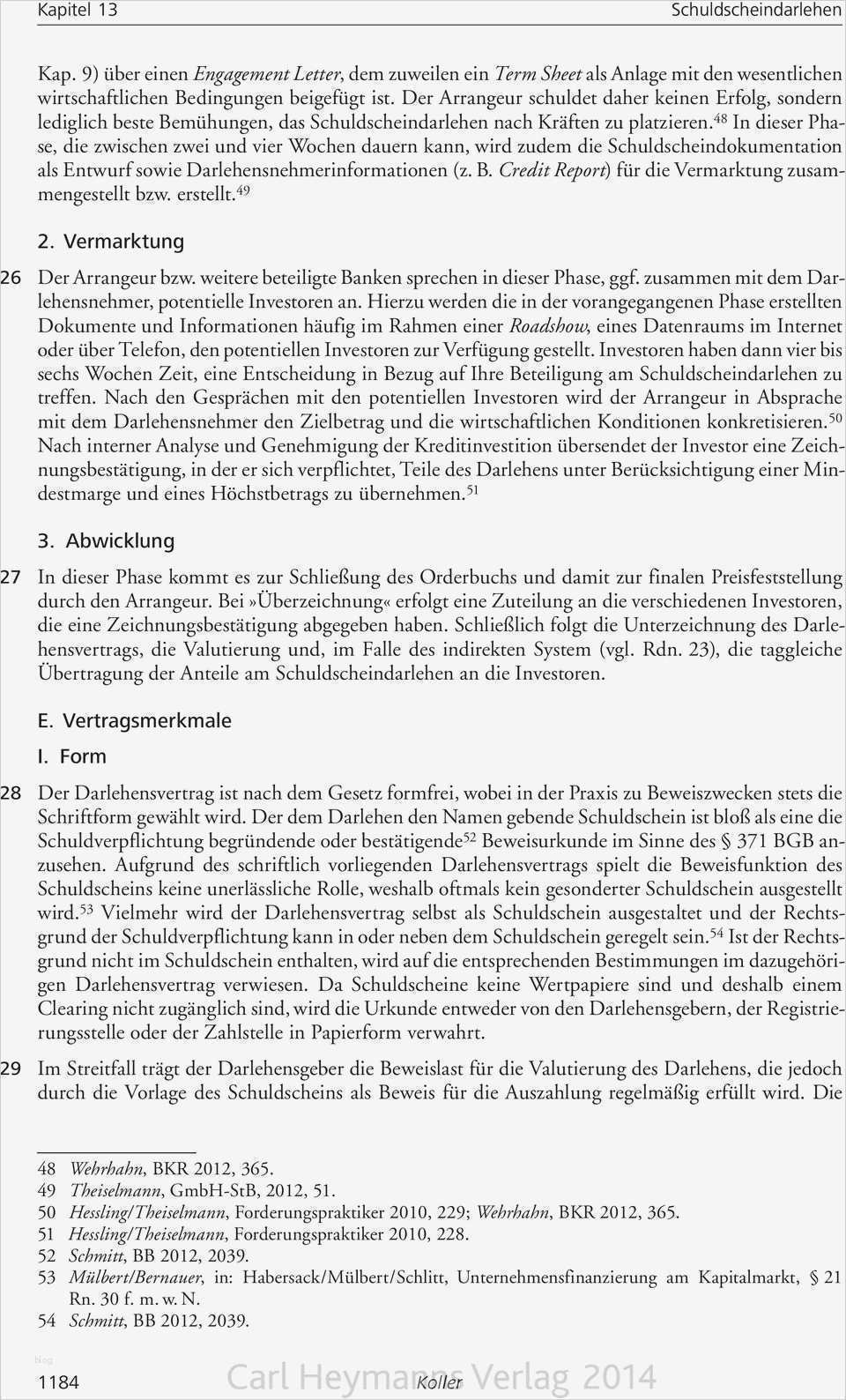 Bestätigung Auszahlung Vorlage Best Of Schuldscheindarlehen Einführung Und Überblick Robert