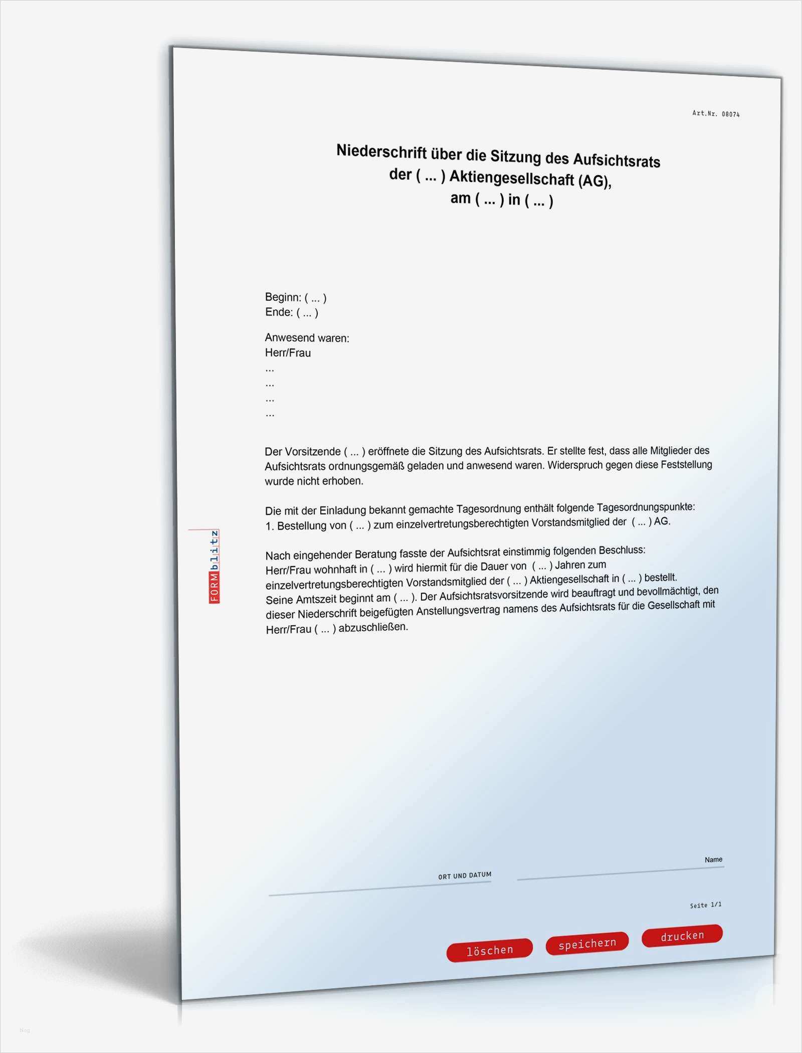 Bestellung Vorlage Fabelhaft Bestellung Vorstand Aktiengesellschaft Muster Zum Download