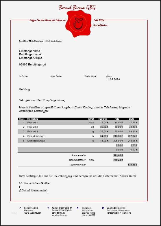 Bestellung Vorlage Word Einzigartig Kostenlose Bestellvorlagen Fice Lernen