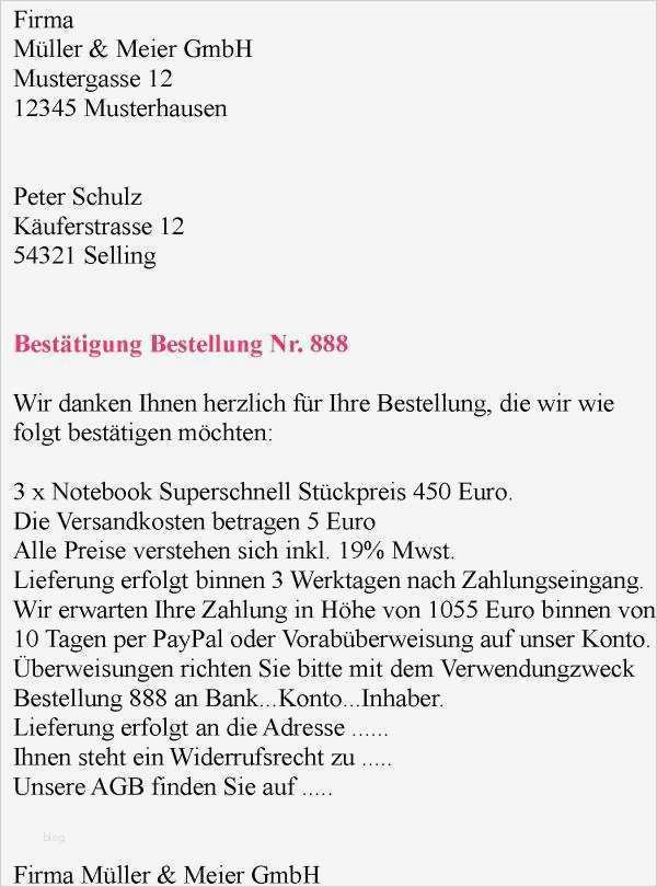 Bestellung Vorlage Word Elegant Auftragsbestätigung Muster Vorlage Bestellbestätigung