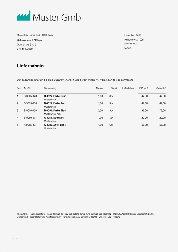 Bestellung Vorlage Word Erstaunlich Lieferschein Vorlage & Muster Als Download I Weclapp