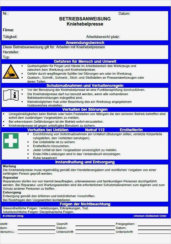 Betriebsanleitung Erstellen Vorlage Cool Wunderbar Betriebsanweisungen Vorlage Zeitgenössisch
