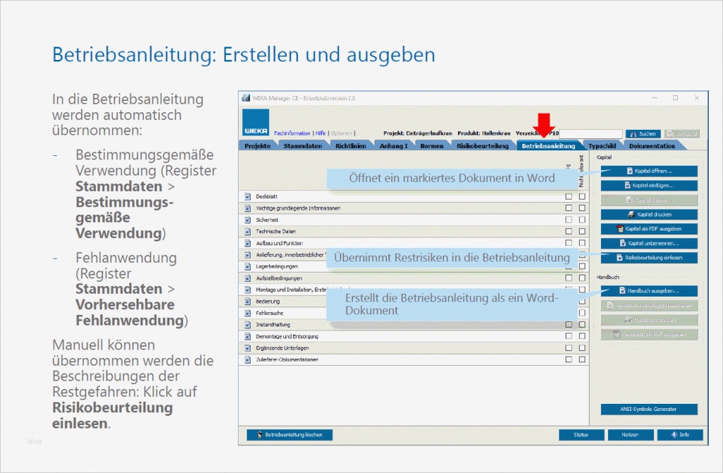 Betriebsanleitung Erstellen Vorlage Erstaunlich software Weka Manager Ce Alle Wichtigen Produktinformation