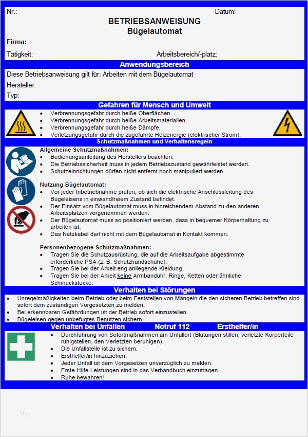 Betriebsanleitung Erstellen Vorlage Hübsch Großartig Betriebsanweisungen Vorlage Zeitgenössisch