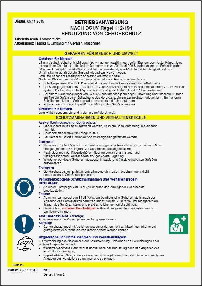 Betriebsanleitung Vorlage Süß Großartig Betriebsanweisungen Vorlage Galerie