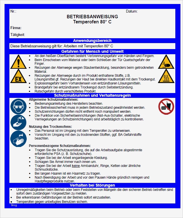 Betriebsanweisung Vorlage Neu Vertrag Vorlage Digitaldrucke Betriebsanweisung
