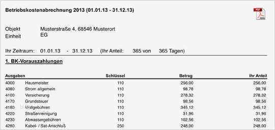 Betriebskostenabrechnung Vorlage Großartig Nebenkostenabrechnung Für Mieter Erstellen Wiso Vermieter