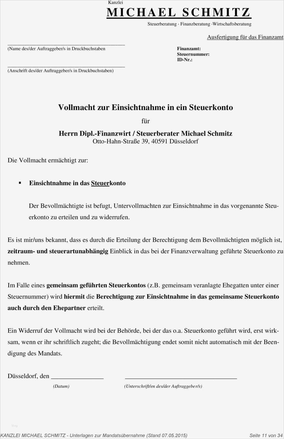 Bevollmächtigung Vorlage Erstaunlich Benötigte Unterlagen Zur Mandatsübernahme Pdf