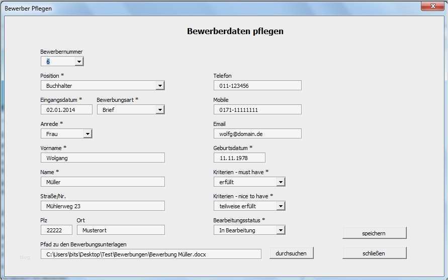 Bewerbermanagement Excel Vorlage Süß Excel Bewerberliste V1