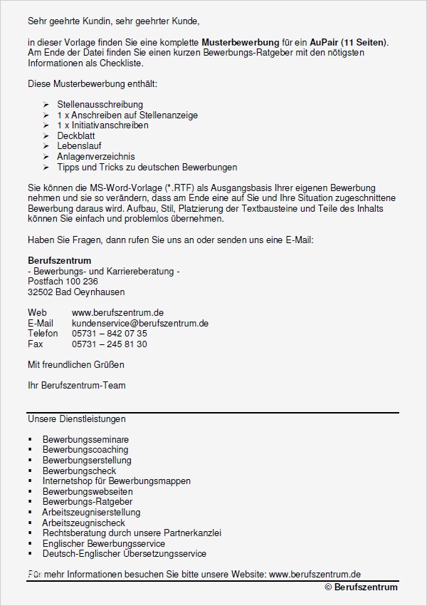 Bewerbung Als Bademeister Vorlagen Beste Bewerbung Aupair sofort Download