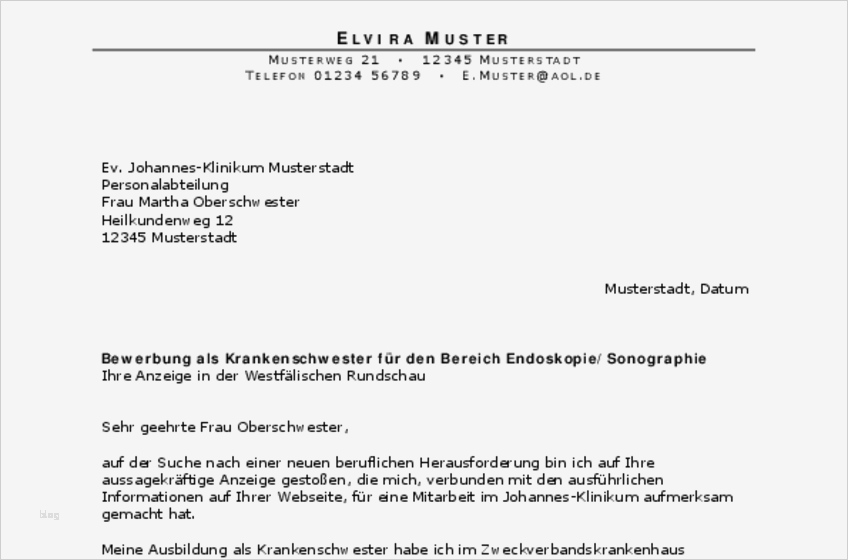 Bewerbung Als Bademeister Vorlagen Cool Bewerbung Krankenschwester Krankenpfleger