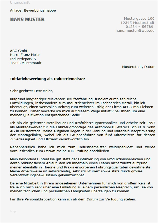 Bewerbung Als Bademeister Vorlagen Erstaunlich Bewerbung Industriemeister Seiteneinsteiger sofort