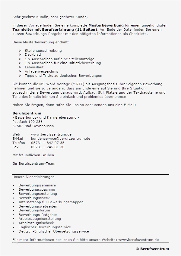 Bewerbung Als Bademeister Vorlagen Erstaunlich Bewerbung Teamleiter Ungekündigt Berufserfahrung