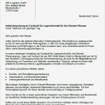 Bewerbung Als Lagerist Vorlage Genial Bewerbung Fachkraft Für Lagerwirtschaft Gekündigt