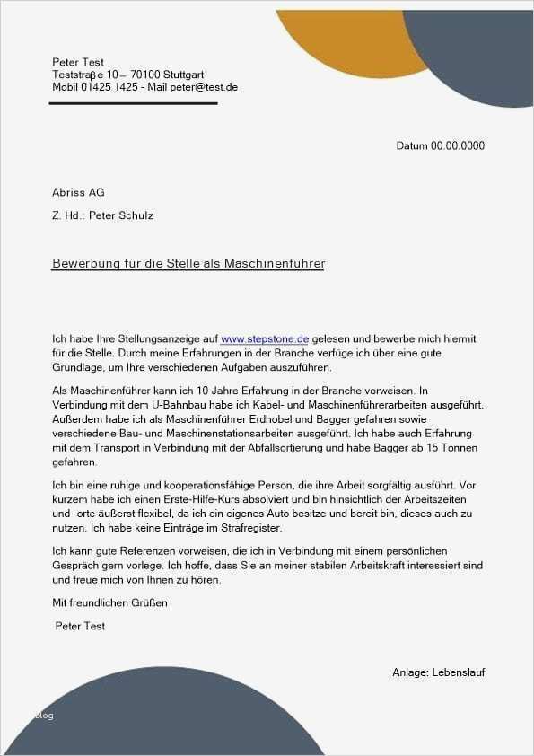 Bewerbung Als Maschinenführer Vorlage Großartig Maschinenführer M W Cv & Bewerbung