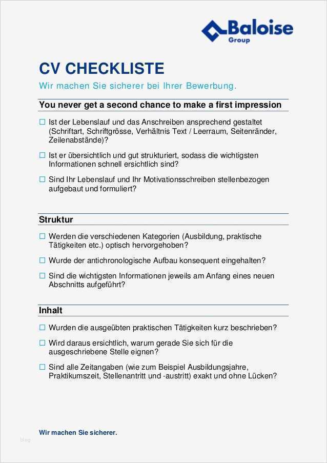 Bewerbung assistentin Der Geschäftsführung Vorlage Bewundernswert Erfolgreich Bewerben Checkliste Bewerbung Der Baloise Group