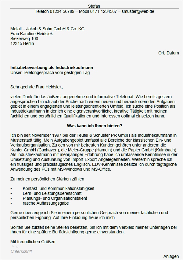 Bewerbung Ausbildung Industriekauffrau Vorlage Cool Bewerbung Industriekaufmann Gekündigt Berufserfahrung